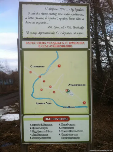 План схема усадьбы в период существования музея Алексея Перторвича Ерм